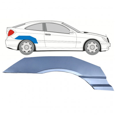 Painel de reparação da parte superior do guarda-lamas traseiro para Mercedes CL203 2000-2008 / Direito 8000