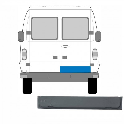 Painel de reparação interna pequena das portas traseiras para Mercedes T1 1977-1996 / Direito 8559