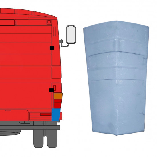 Painel de reparação do canto traseiro para Mercedes 406-608d 1968-1986 / Direito 11440