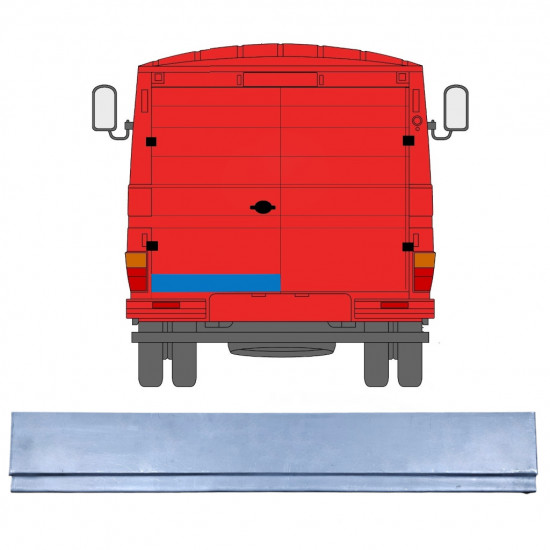 Painel de reparação das portas traseiras para Mercedes 406-608d 1968-1986 / Esquerdo 11438