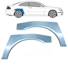 Painel de reparação do guarda-lamas traseiro para Mercedes CLK W209 2002-2010 / Esquerda+Direita / Conjunto 9175