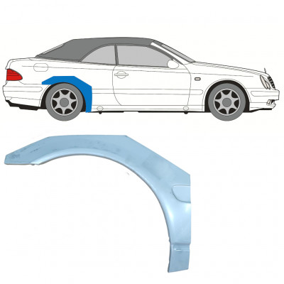 Painel de reparação do guarda-lamas traseiro para Mercedes CLK A208 1997-2003 / Direito / CABRIO /  7688