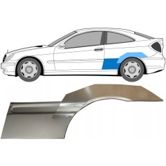 Painel de reparação do guarda-lamas traseiro para Mercedes CL-Class 203 2000-2008 / Esquerdo / Conjunto 10008