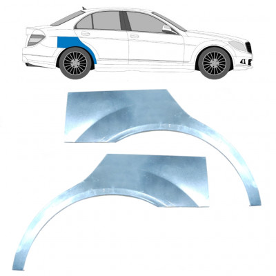 Painel de reparação do guarda-lamas traseiro para Mercedes C-class 2007-2014 / Esquerda+Direita / Conjunto 10410