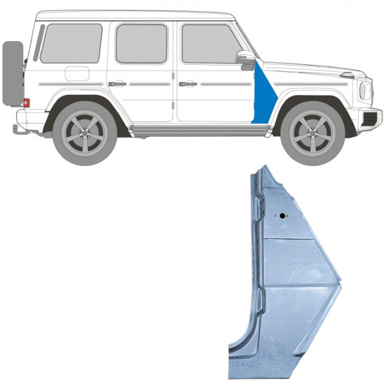 Painel de reparação do guarda-lamas dianteiro para Mercedes G-Class 1979- / Direito 5549