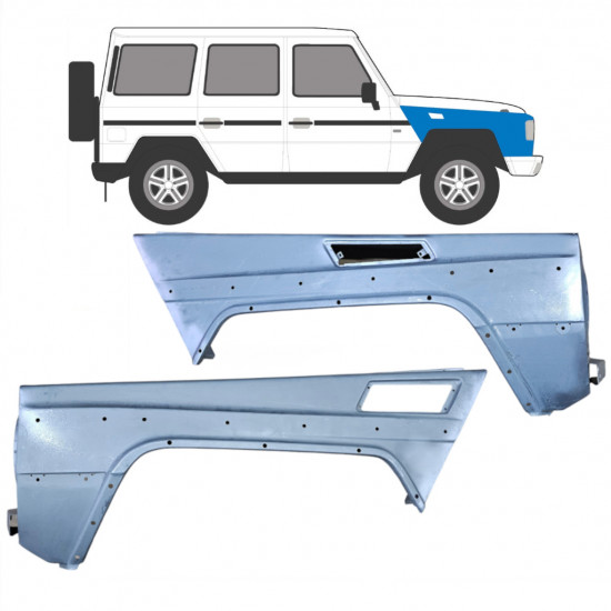 Guarda-lamas dianteiro para Mercedes G-Class W463 1992-1997 / Esquerda+Direita / Conjunto 6519