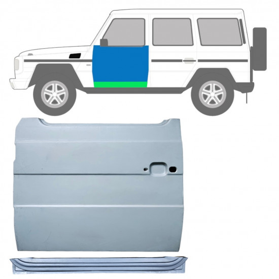 Painel de reparação interna e externa das portas dianteiras para Mercedes G-Class 1979- / Esquerdo / Conjunto 12036