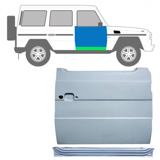 Painel de reparação interna e externa das portas dianteiras para Mercedes G-Class 1979- / Direito / Conjunto 12035