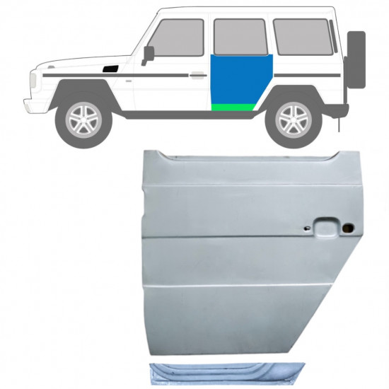 Painel de reparação interna e externa das portas traseiras para Mercedes G-Class 1979- / Esquerdo / Conjunto 12038