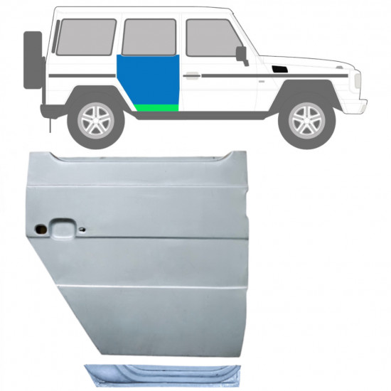 Painel de reparação interna e externa das portas traseiras para Mercedes G-Class 1979- / Direito / Conjunto 12037
