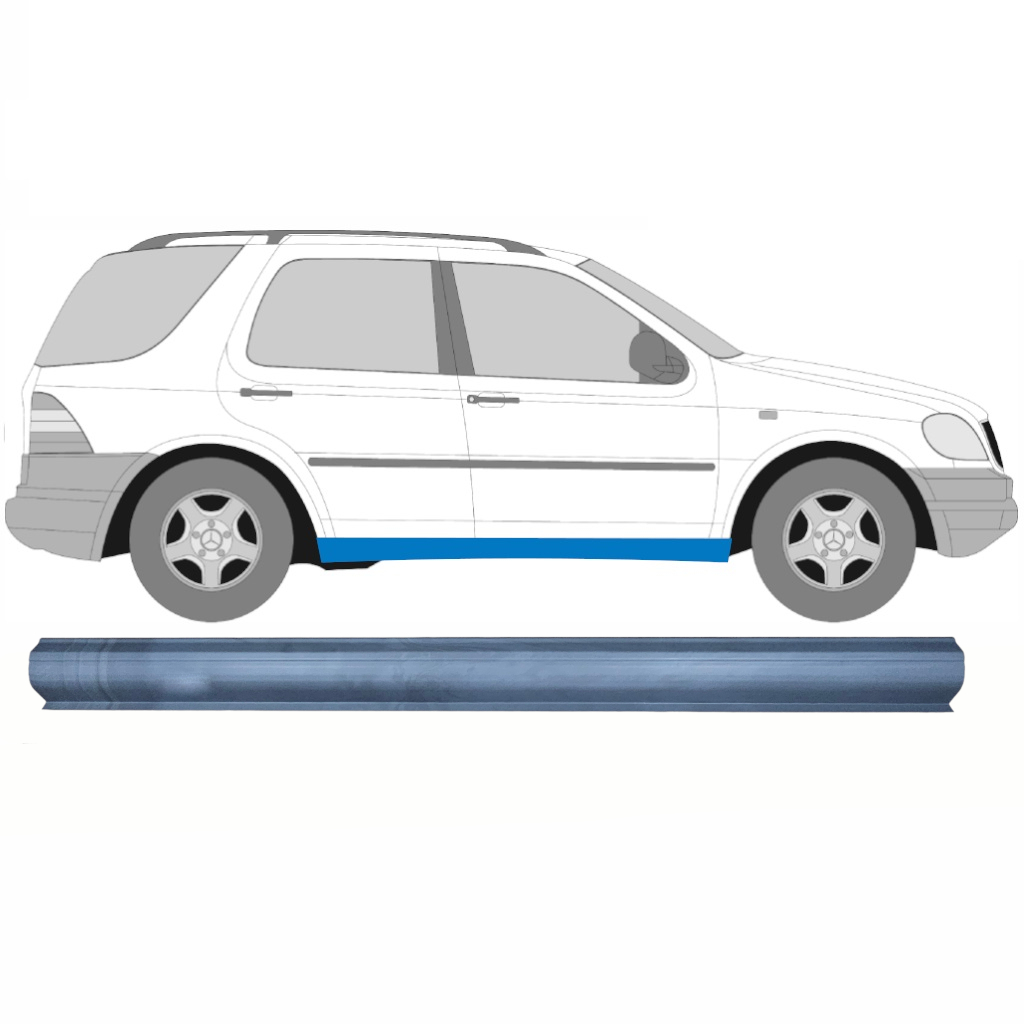 Painel De Reparação Da Soleira Para Mercedes M-Class 1998-2005 / Esquerda = Direita (Simétrico) 6731