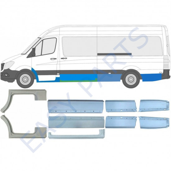 Kit de reparos para Mercedes Sprinter 2006- / LWB / Esquerda+Direita /  10665