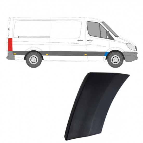 Moldura lateral do guarda-lamas dianteiro para Mercedes Sprinter 2006- / Direito 9006