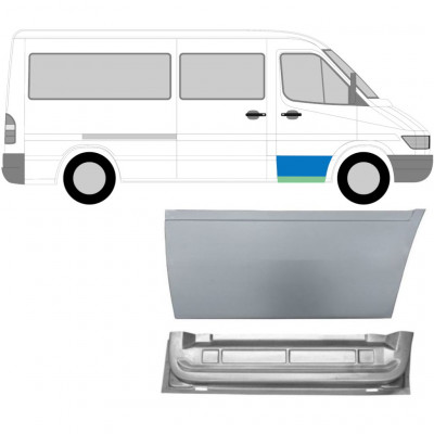 Painel de reparação das portas dianteiras para Mercedes Sprinter 1995-2006 / Direito / Conjunto 10563