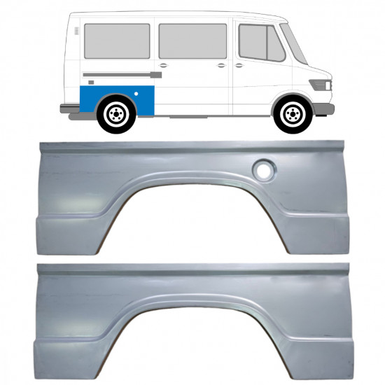 Painel de reparação do guarda-lamas traseiro para Mercedes T1 1977-1996 / Esquerda+Direita / Conjunto 9560