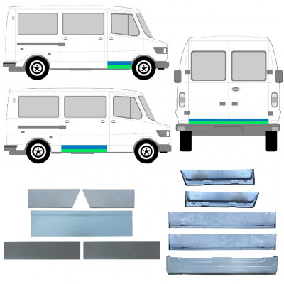 Painel de reparação interna e externa das portas para Mercedes Benz T1 1977-1995 / Conjunto 12635
