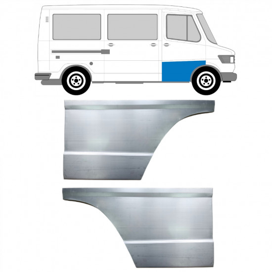 Painel de reparação alta das portas dianteiras para Mercedes T1 1977-1996 / Esquerda+Direita / Conjunto 9570