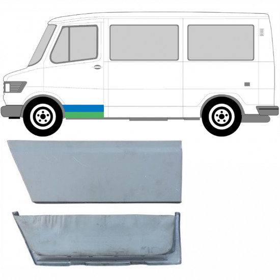 Painel de reparação interna e externa das portas dianteiras para Mercedes T1 1977-1996 / Esquerdo / Conjunto 5234