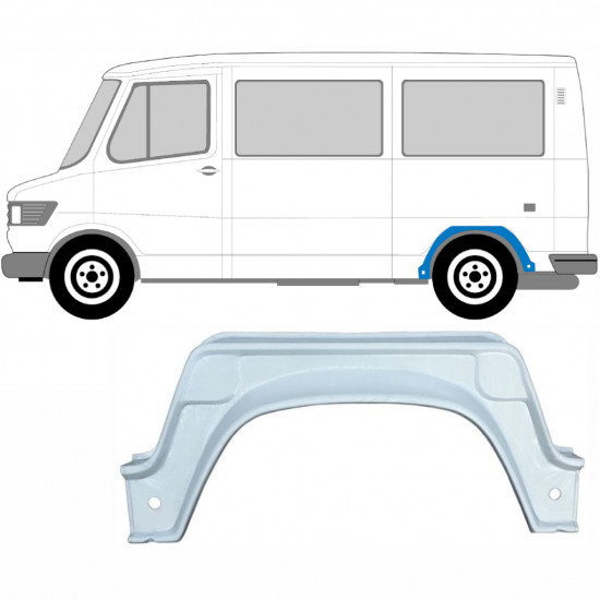 Painel de reparação interna do arco da roda traseira para Mercedes T1 1977-1996 / Esquerdo 5217