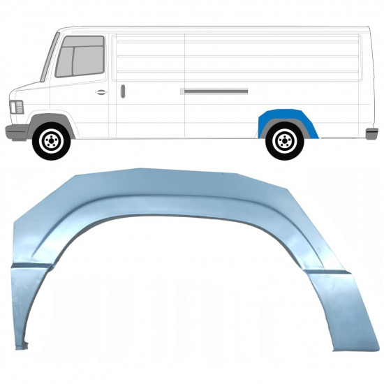 Painel de reparação do guarda-lamas traseiro para Mercedes T2 1986-1996 / Esquerdo 8021