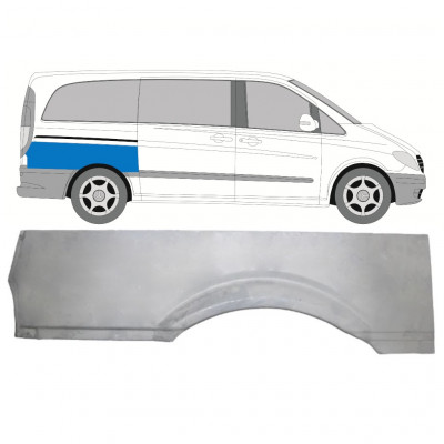 Painel de reparação do guarda-lamas traseiro para Mercedes Vito 2003- / SWB / Direito 8283