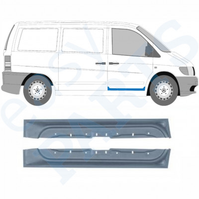 Painel de reparação interna das portas dianteiras para Mercedes Vito 1996-2003 / Esquerda+Direita / Conjunto 10433