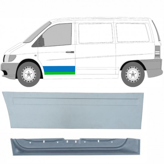 Painel de reparação interna e externa das portas dianteiras para Mercedes Vito 1996-2003 / Esquerdo / Conjunto 9790