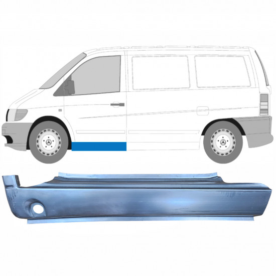 Painel de reparação da soleira da porta dianteira para Mercedes Vito 1996-2003 / Esquerdo 8832