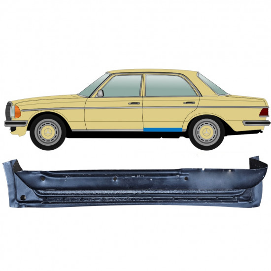 Painel de reparação interna das portas traseiras para Mercedes W123 1975-1985 / Esquerdo 6777