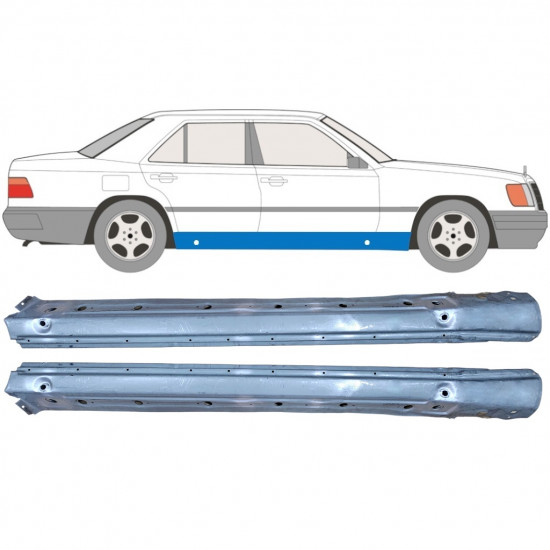 Soleira reforçada para Mercedes W124 1984-1996 / Esquerda+Direita / Conjunto 9847