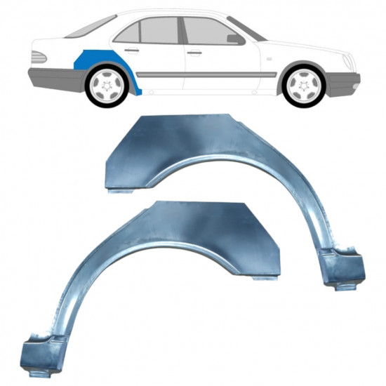 Painel de reparação do guarda-lamas traseiro para Mercedes E-class 1995-2003 / Esquerda+Direita / Conjunto 9456