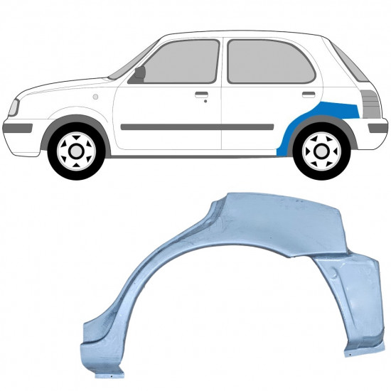 Painel de reparação do guarda-lamas traseiro para Nissan Micra 1992- / Esquerdo 7199