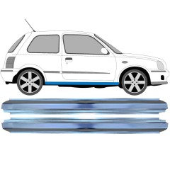 Painel de reparação da soleira para Nissan Micra K11 1992-2003 / Esquerda+Direita / Conjunto 16148