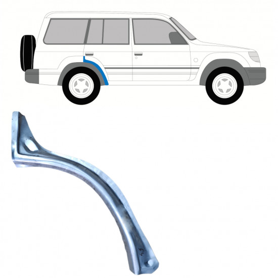 Painel de reparação do guarda-lamas traseiro para Mitsubishi Pajero 1991-1999 / Direito 8986