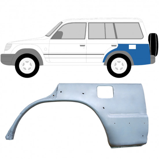 Painel de reparação do guarda-lamas traseiro para Mitsubishi Pajero 1991-1999 / Esquerdo 5476