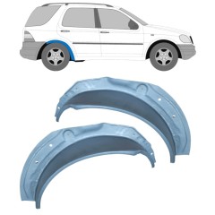 Painel de reparação interna do arco da roda traseira para Mercedes M-Class ML W163 1998-2005 / Esquerda+Direita / Conjunto 16292