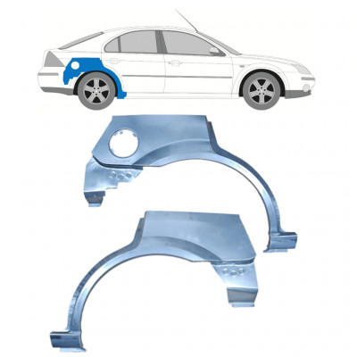 Painel de reparação do guarda-lamas traseiro para Ford Mondeo 2000-2007 / Esquerda+Direita / Conjunto 11036