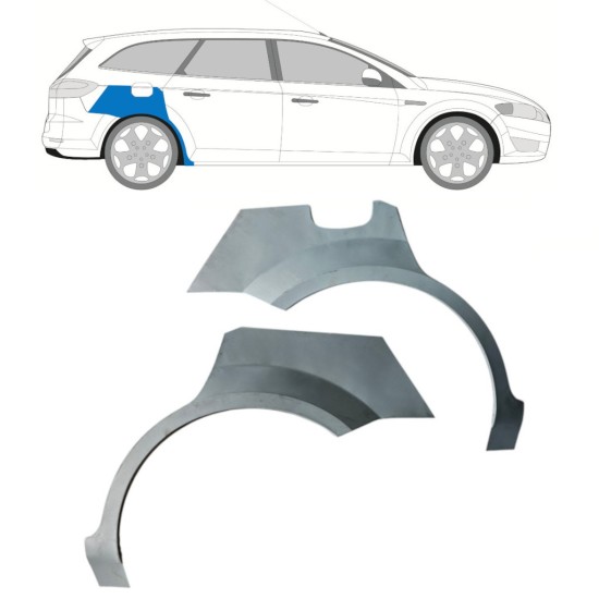 Painel de reparação do guarda-lamas traseiro para Ford Mondeo 2007-2010 / Esquerda+Direita / COMBI / SEDAN / Conjunto 16849