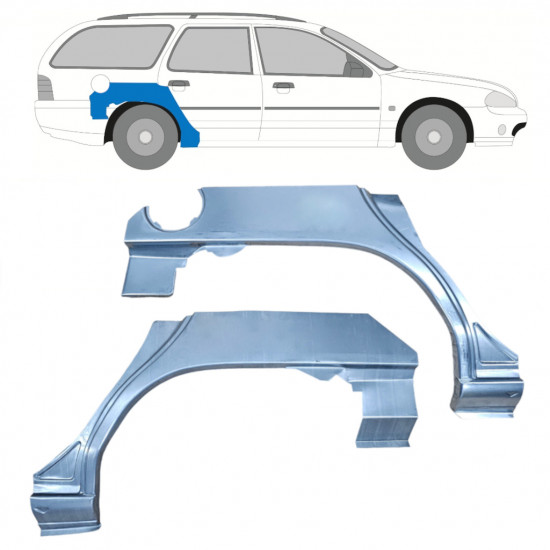 Painel de reparação do guarda-lamas traseiro para Ford Mondeo 1993-2000 / Esquerda+Direita / Conjunto 9921