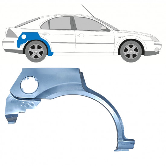 Painel de reparação do guarda-lamas traseiro para Ford Mondeo 2000-2007 / Direito 11034