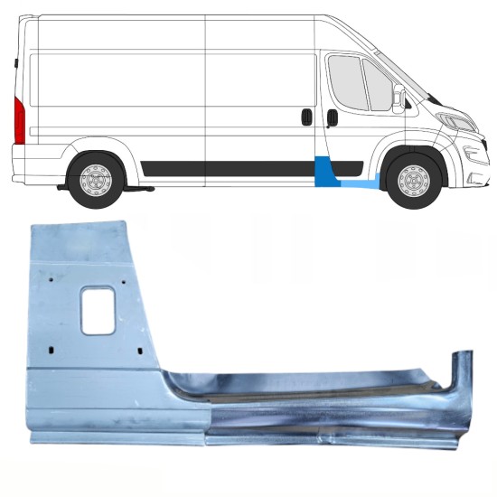 Painel de reparação do pilar com Painel de reparação da soleira para Opel Movano 2021-2026 / Direito 16471
