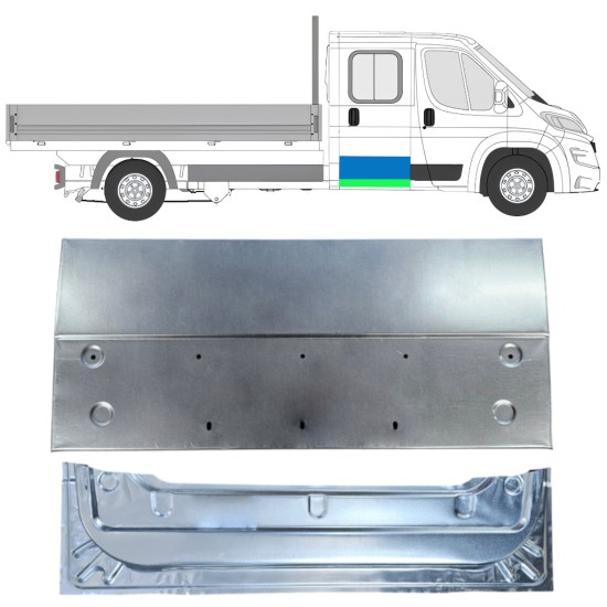 Painel de reparação interna e externa das portas traseiras para Opel Movano 2021-2026 / Esquerda = Direita (simétrico) / Conjunto 16408