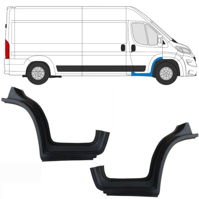 Painel de reparação do guarda-lamas dianteiro com parte da soleira para Opel Movano 2021-2026 / Esquerda+Direita 16411