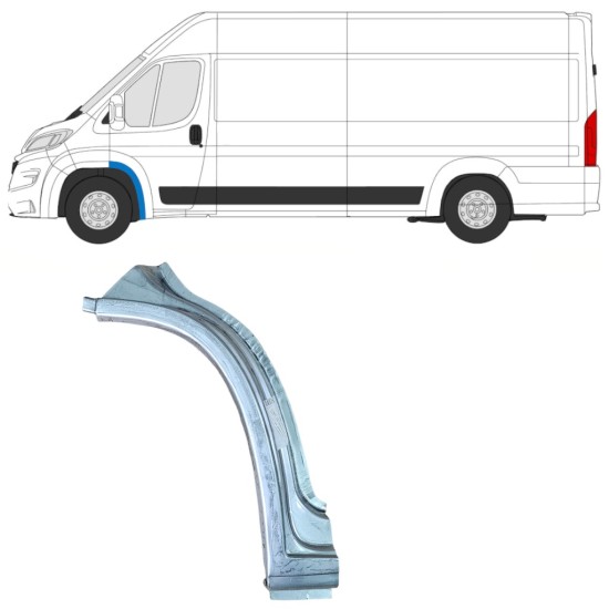 Painel de reparação do arco da roda dianteira para Opel Movano 2021-2026 / Esquerdo 16410