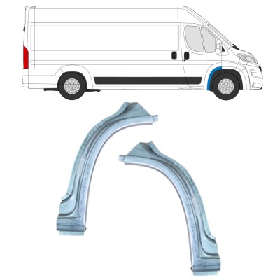 Painel de reparação do arco da roda dianteira para Opel Movano 2021-2026 / Esquerda+Direita 16400