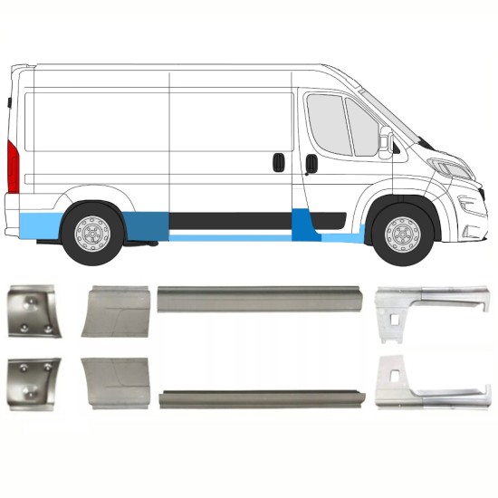 Kit de reparos para Opel Movano 2021-2026 / Esquerda+Direita 16444