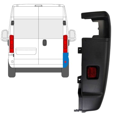 Canto do para-choque traseiro 270 graus para Opel Movano 2021-2026 / Direito 15795