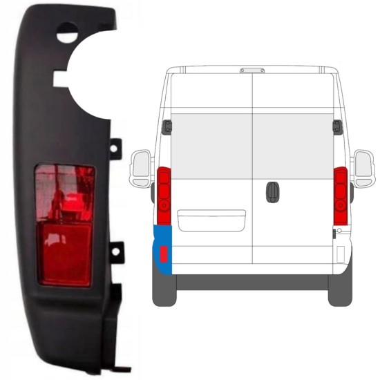 Canto do para-choque traseiro com Luz para Opel Movano 2021-2026 / Esquerdo / Conjunto 15773