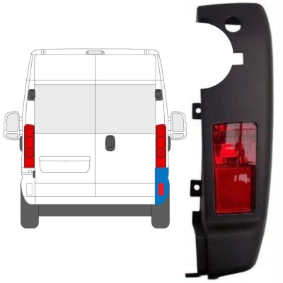 Canto do para-choque traseiro com Luz para Opel Movano 2021-2026 / Direito / Conjunto 15794
