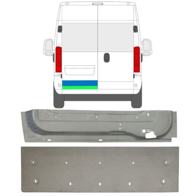 Painel de reparação das portas traseiras para Opel Movano 2021-2026 / Direito / Conjunto 16518